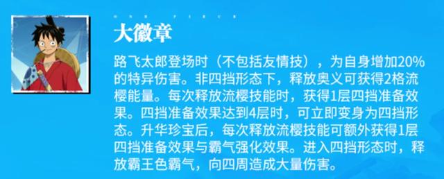 航海王热血航线和之国路飞徽章简介