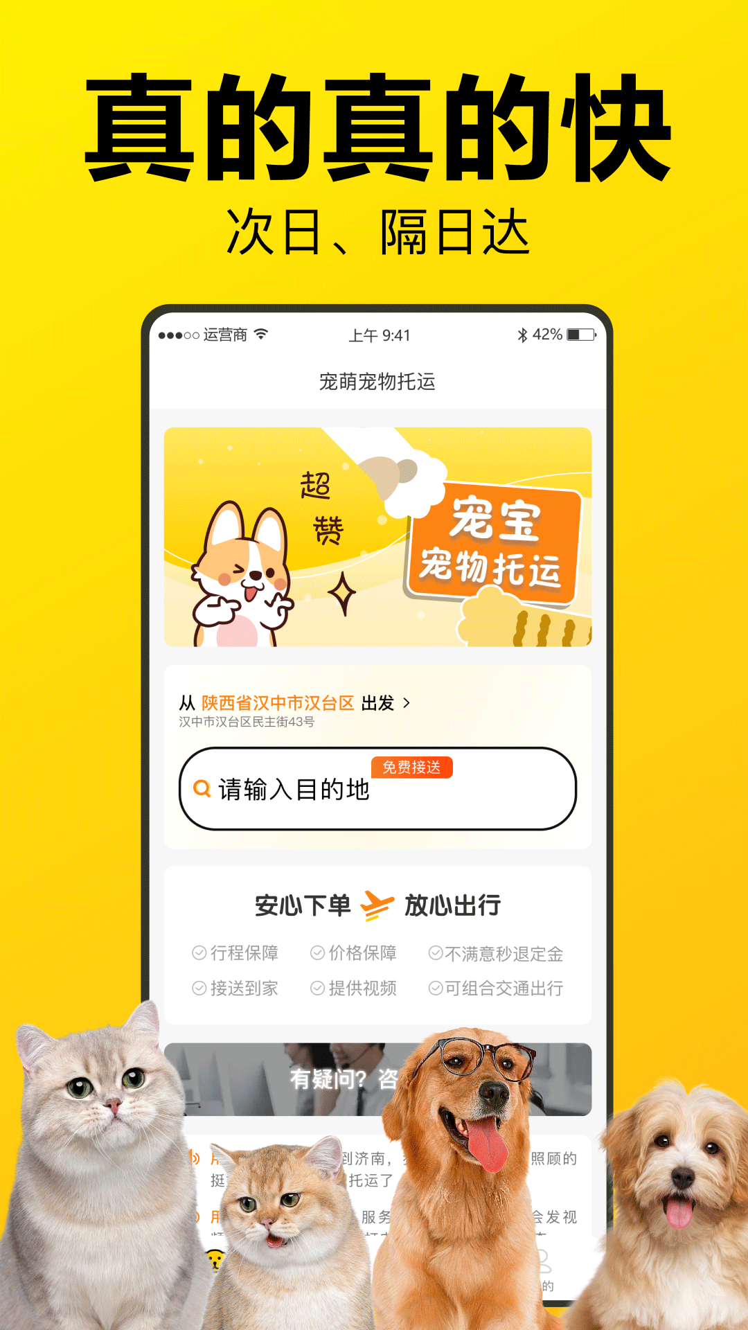 宠宝宠物托运app截图