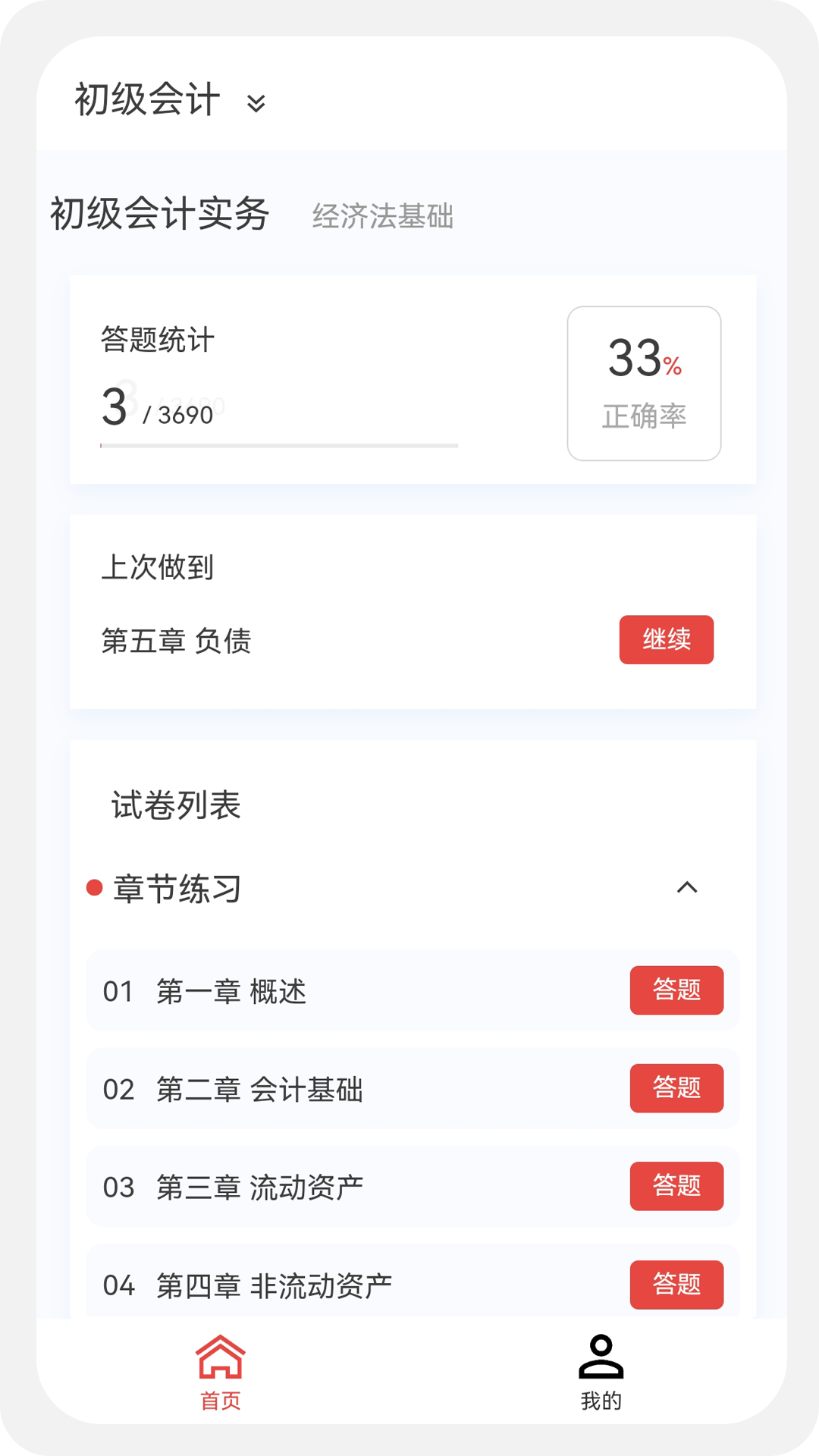 初级会计新题库app截图