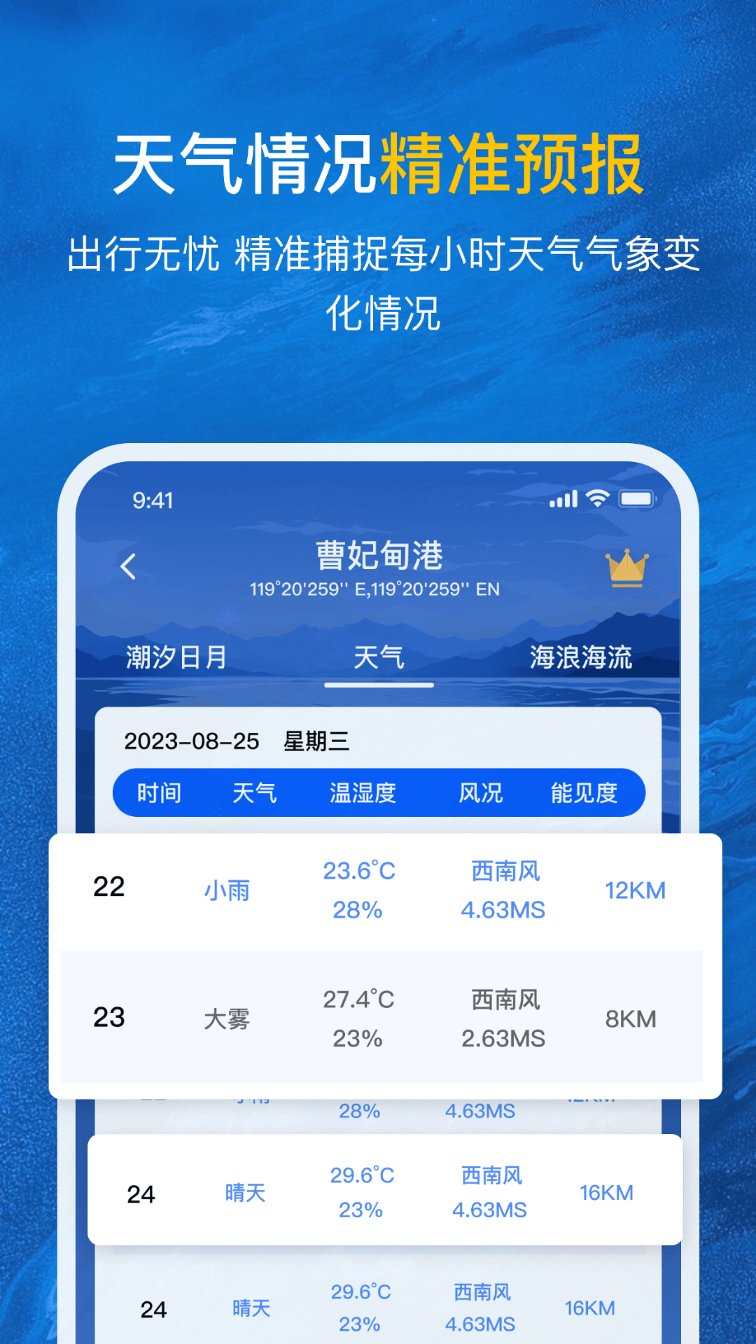 潮汐时间表app截图