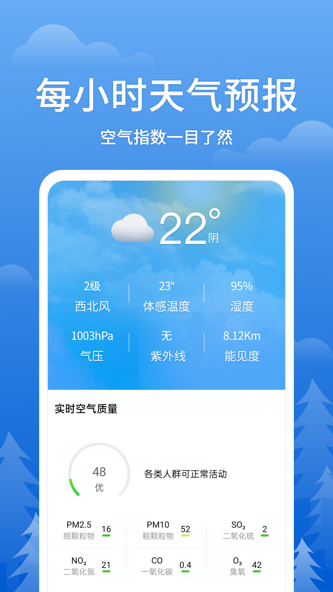 即刻天气预报app截图