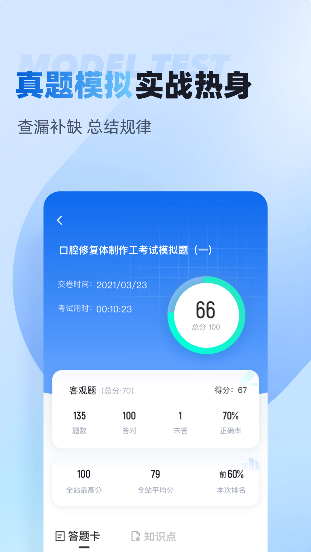 口腔修复体制作工聚题库app截图