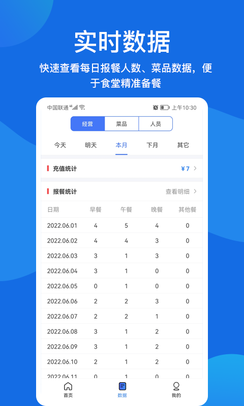 客如恋食堂报餐系统app截图