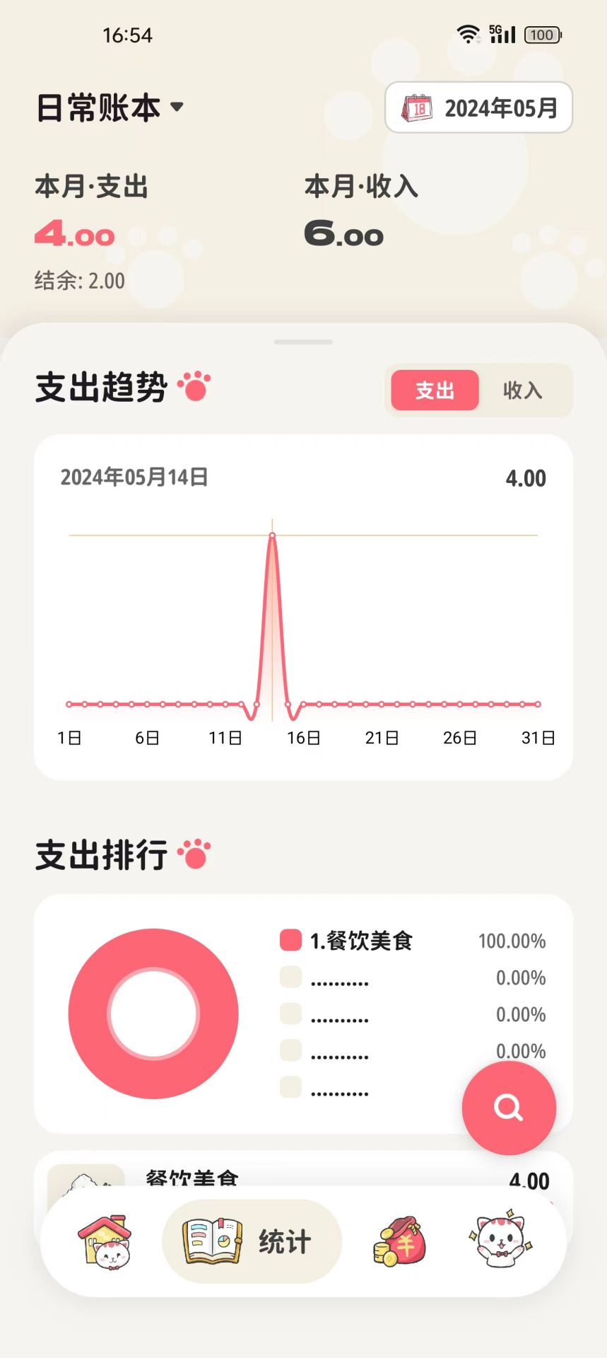 喵钱记账app截图