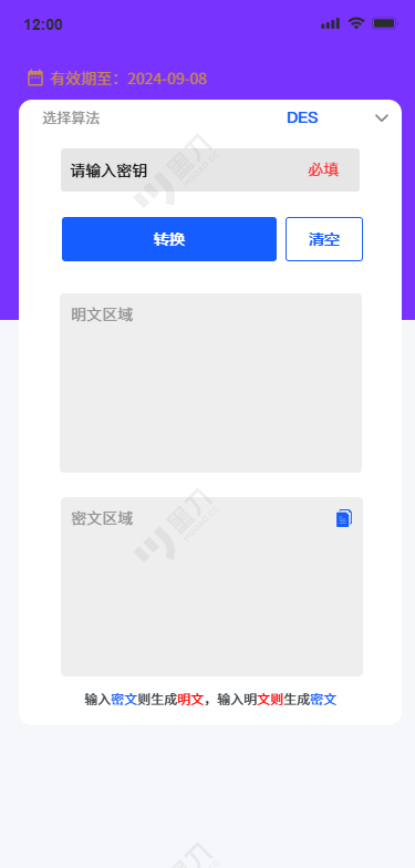 密文明文密钥验证系统app截图