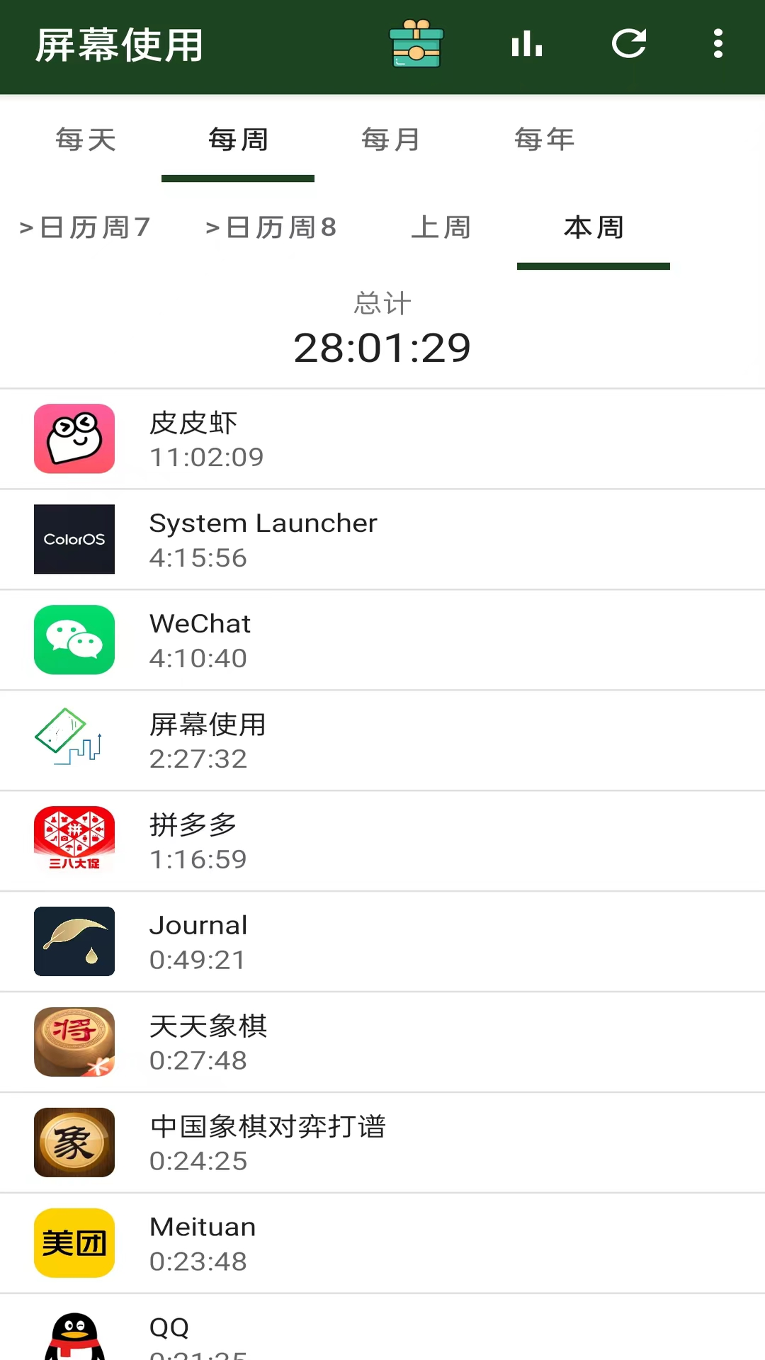 屏幕使用app截图