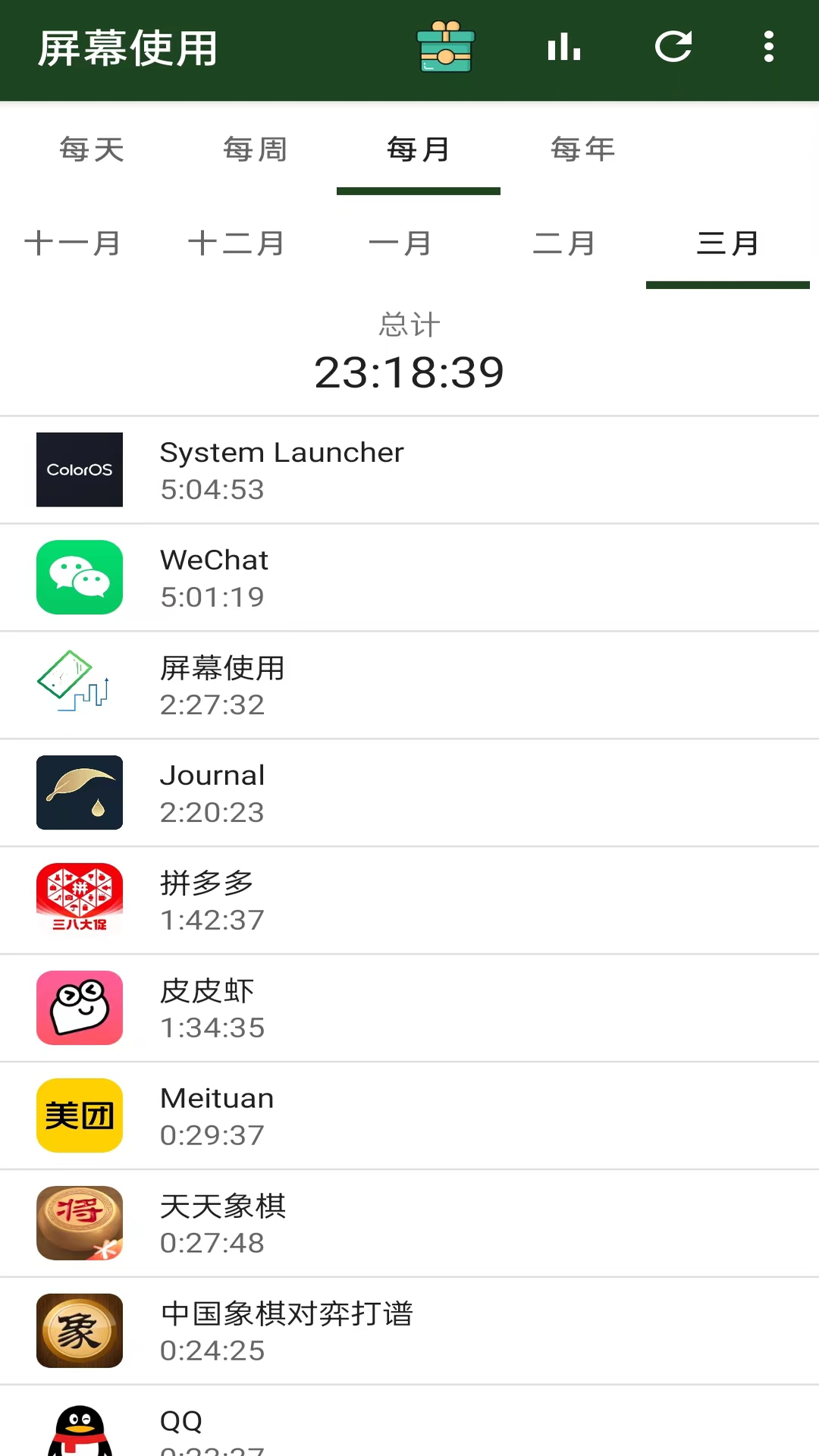 屏幕使用app截图