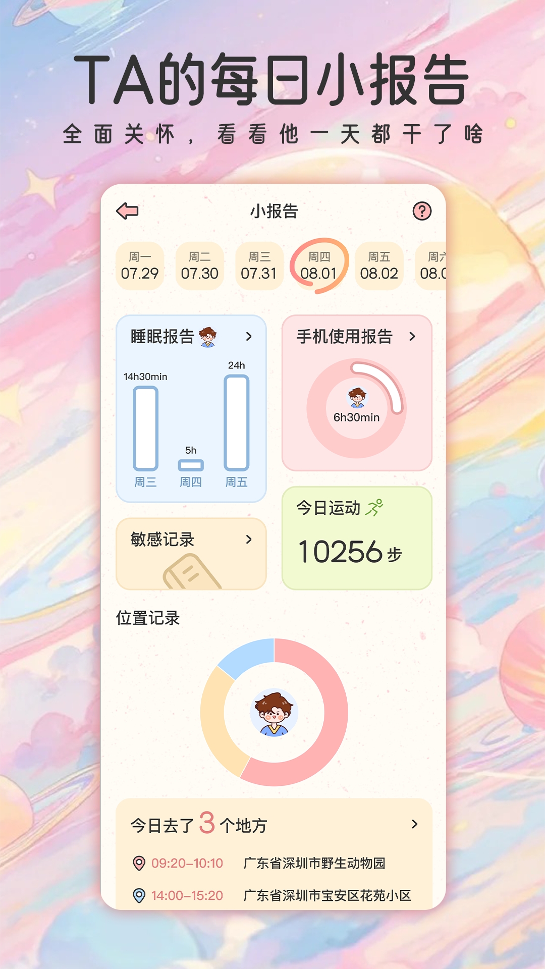 甜蜜轨迹app截图