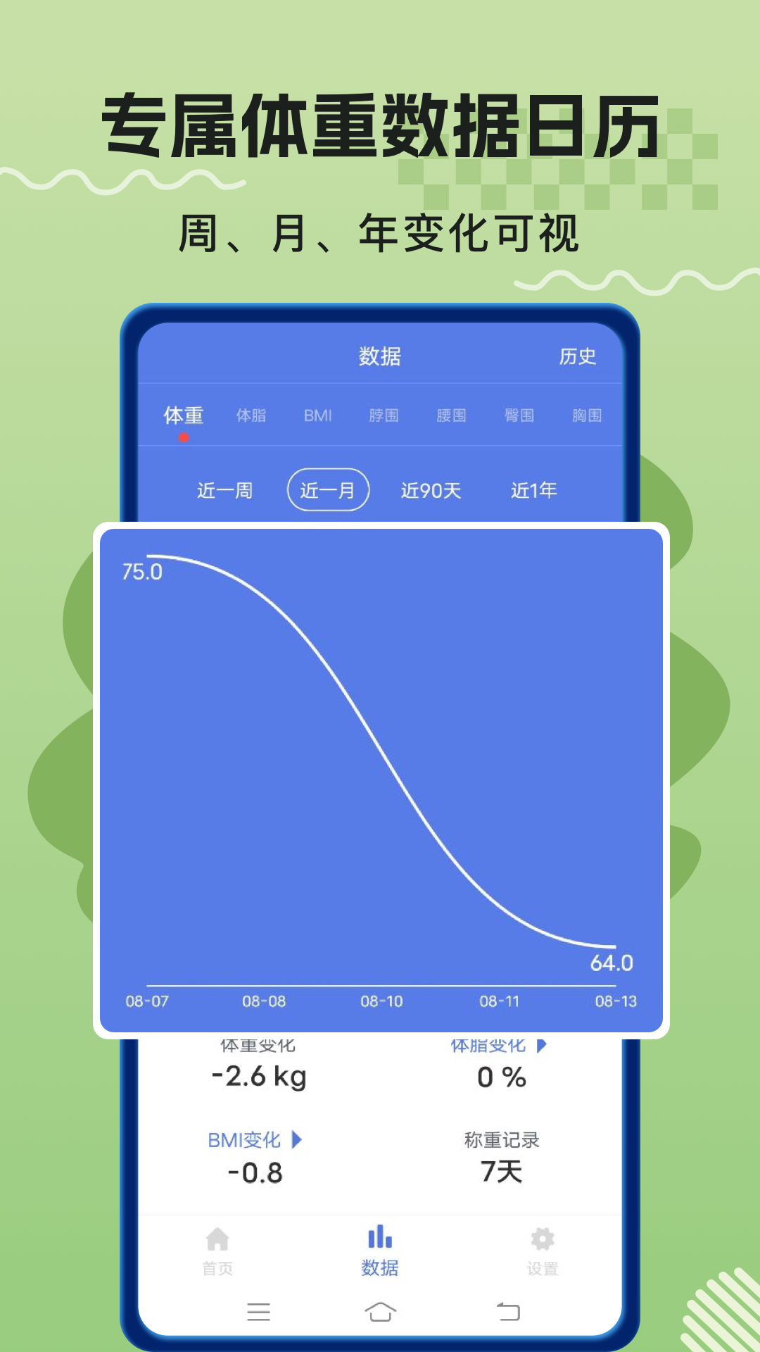 体重记录打卡app截图