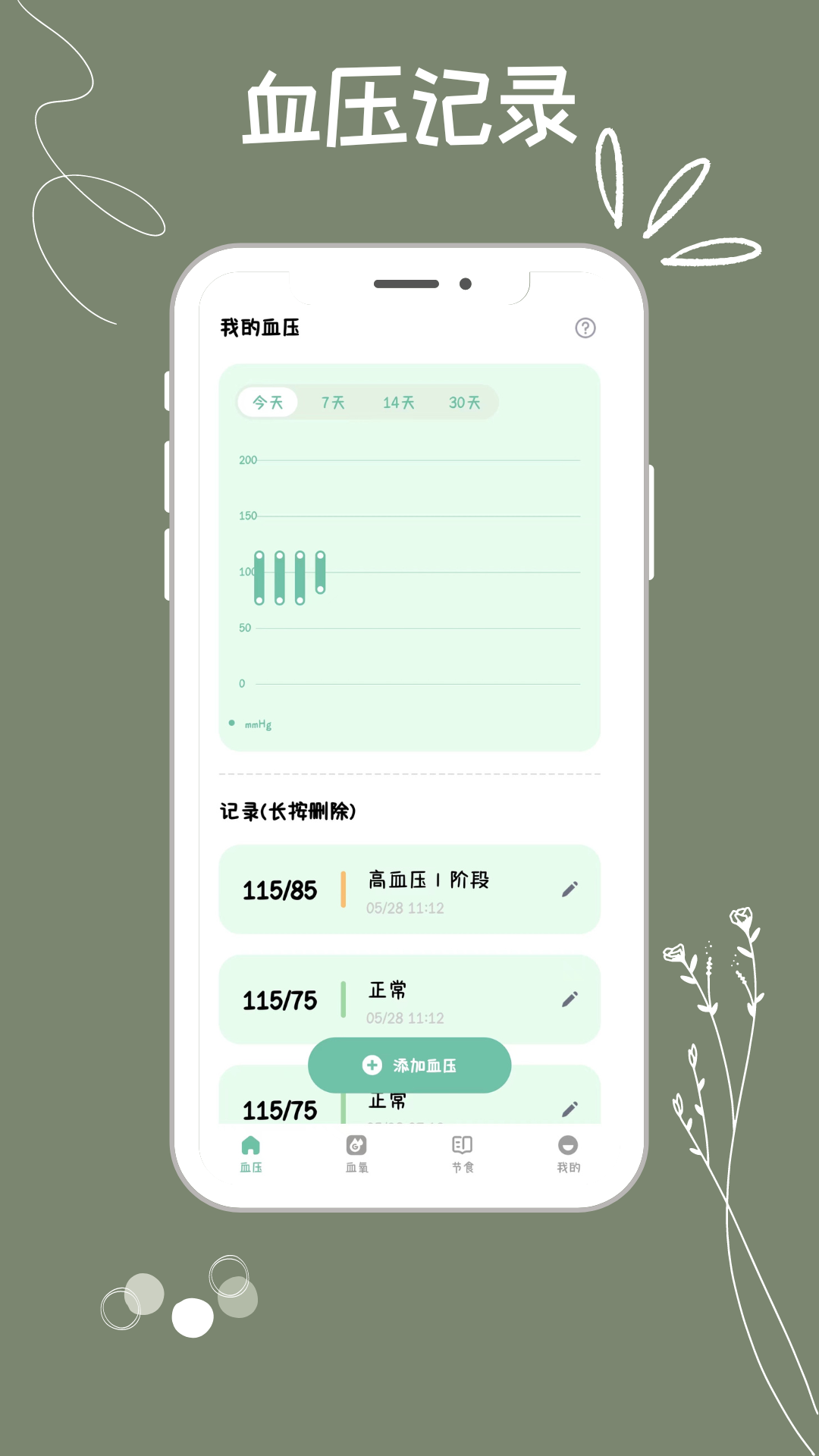 血压血糖监测助手app截图